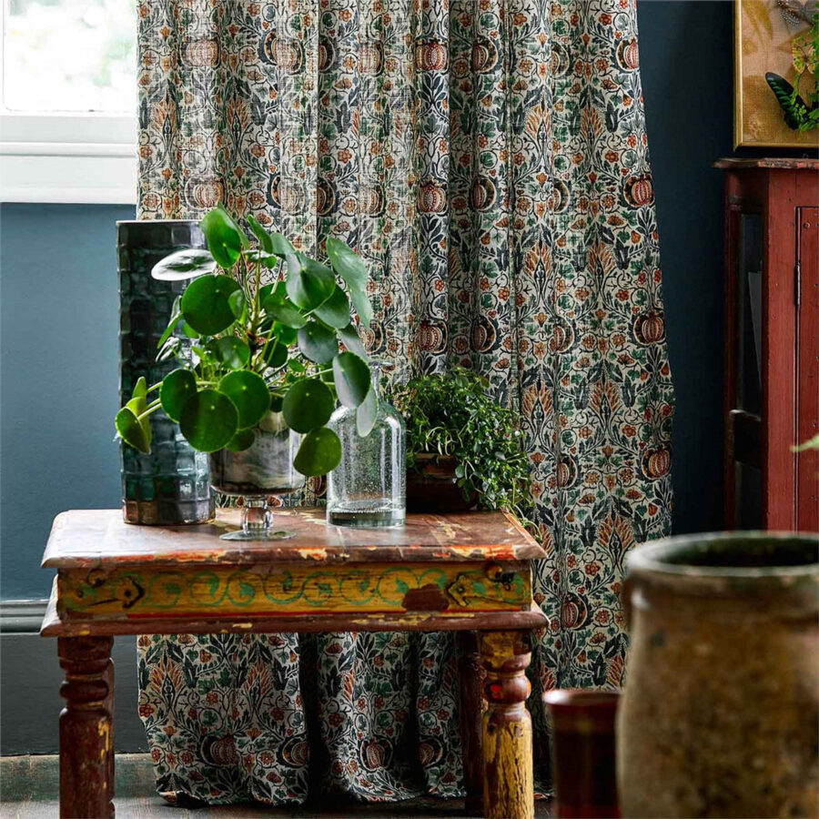 William Morris Little Chintz - Teal and Saffron