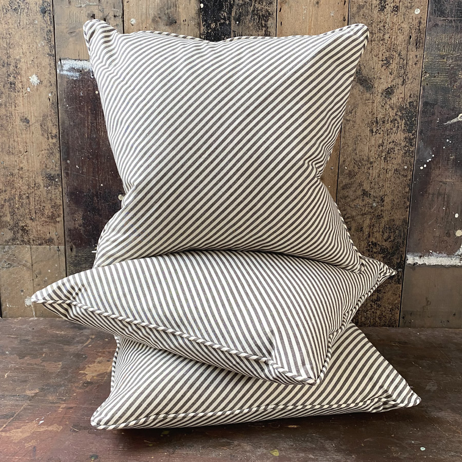 Alpha Stripe Cushion - Black