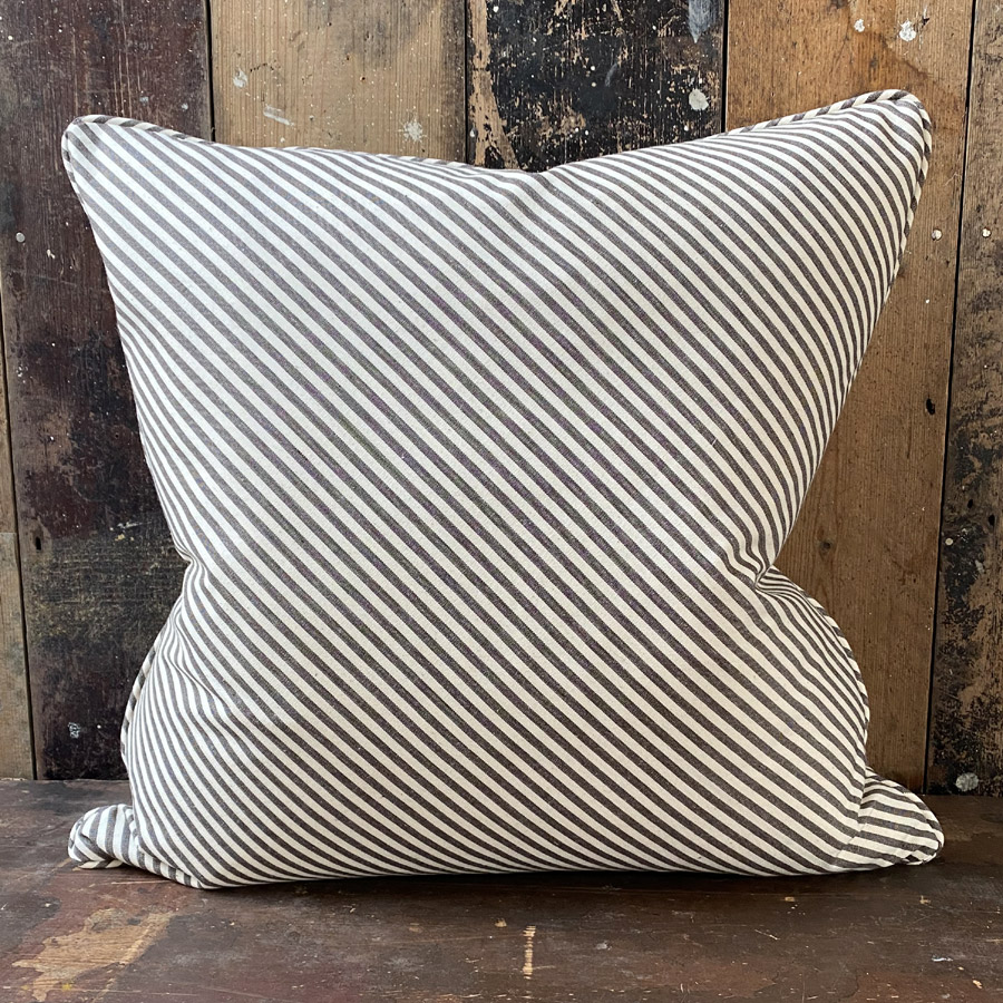Alpha Stripe Cushion - Black