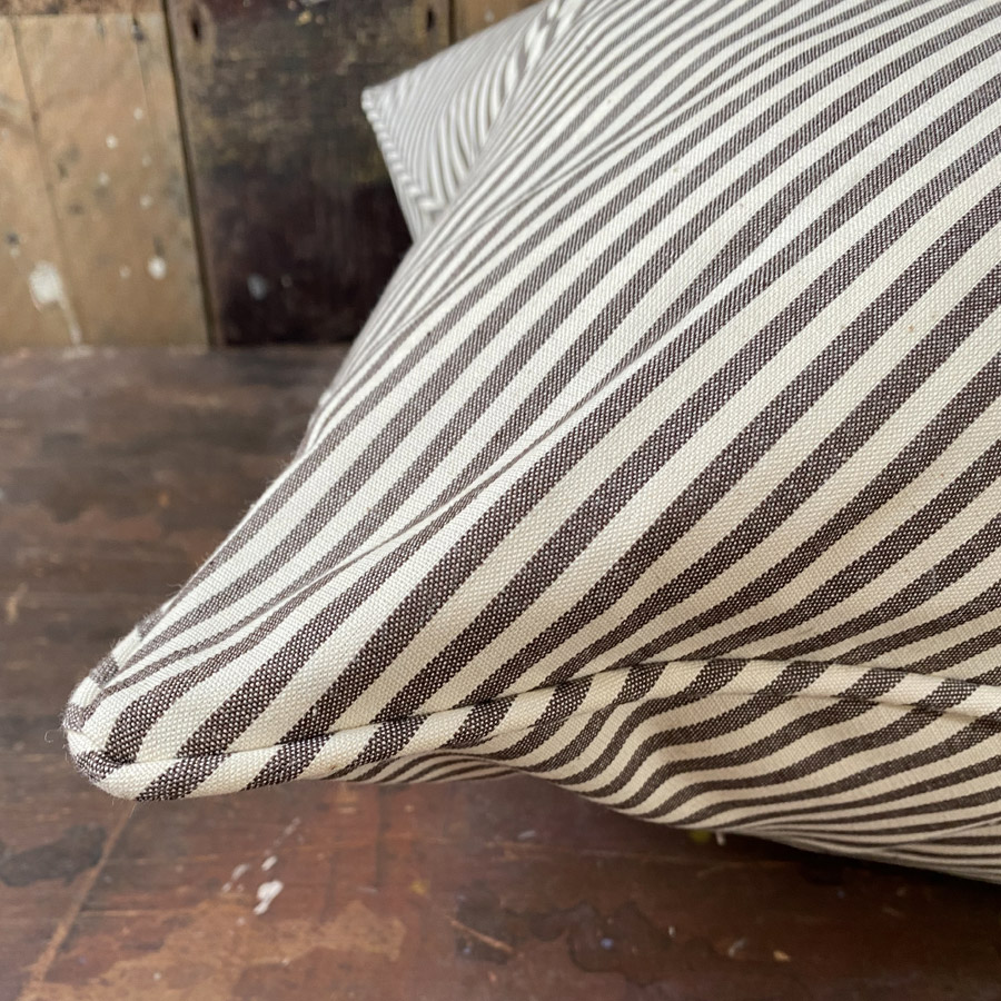 Alpha Stripe Cushion - Black