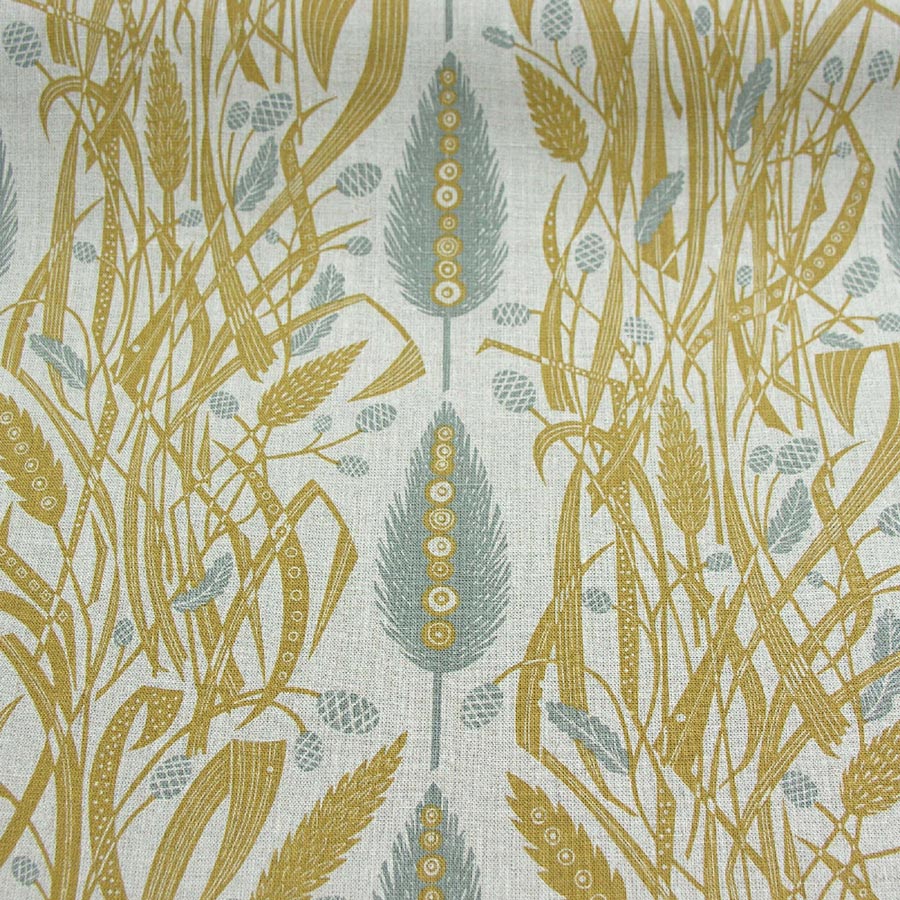 Angie Lewin Meadow's Edge - Mustard & Dawn Grey