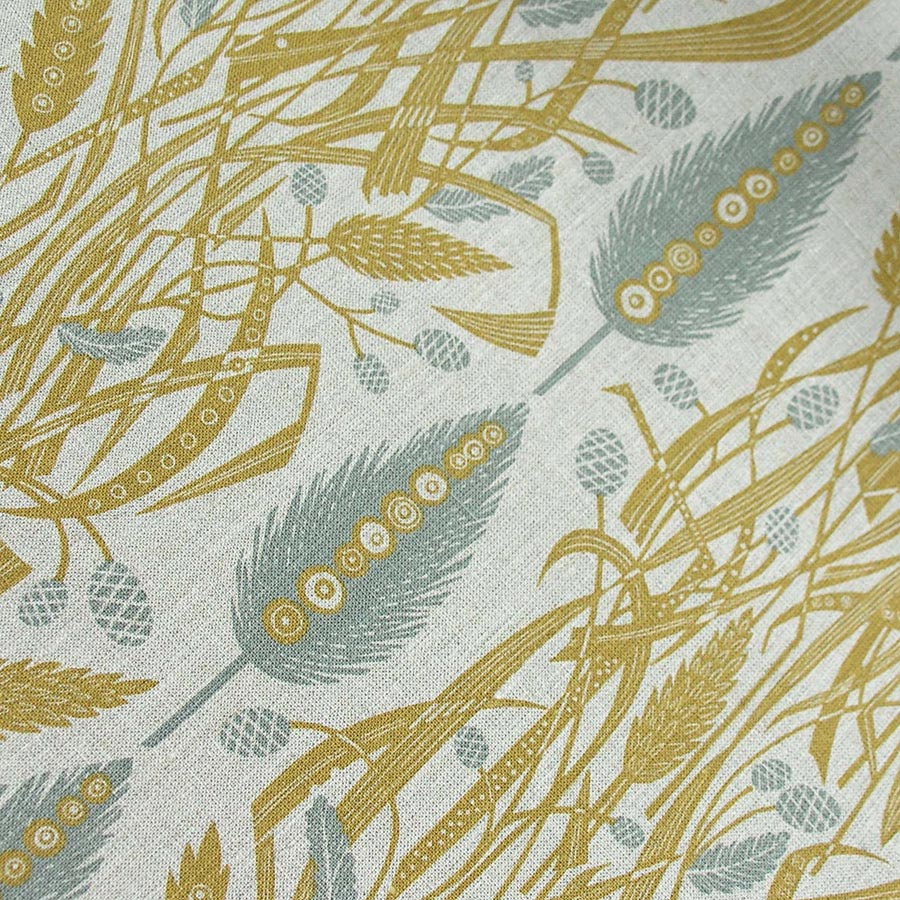 Angie Lewin Meadow's Edge - Mustard & Dawn Grey