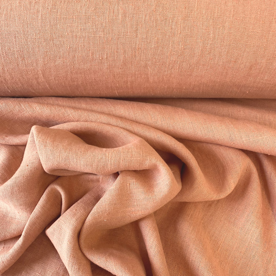 apricot coloured linen