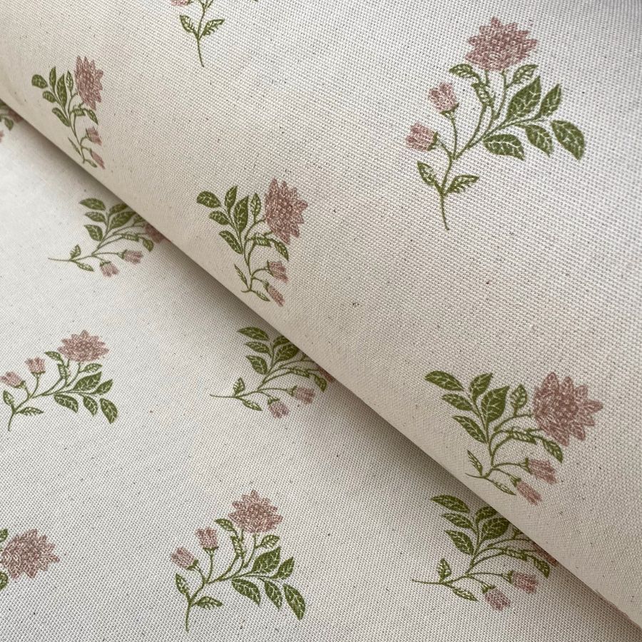 Pink Sprig cotton print