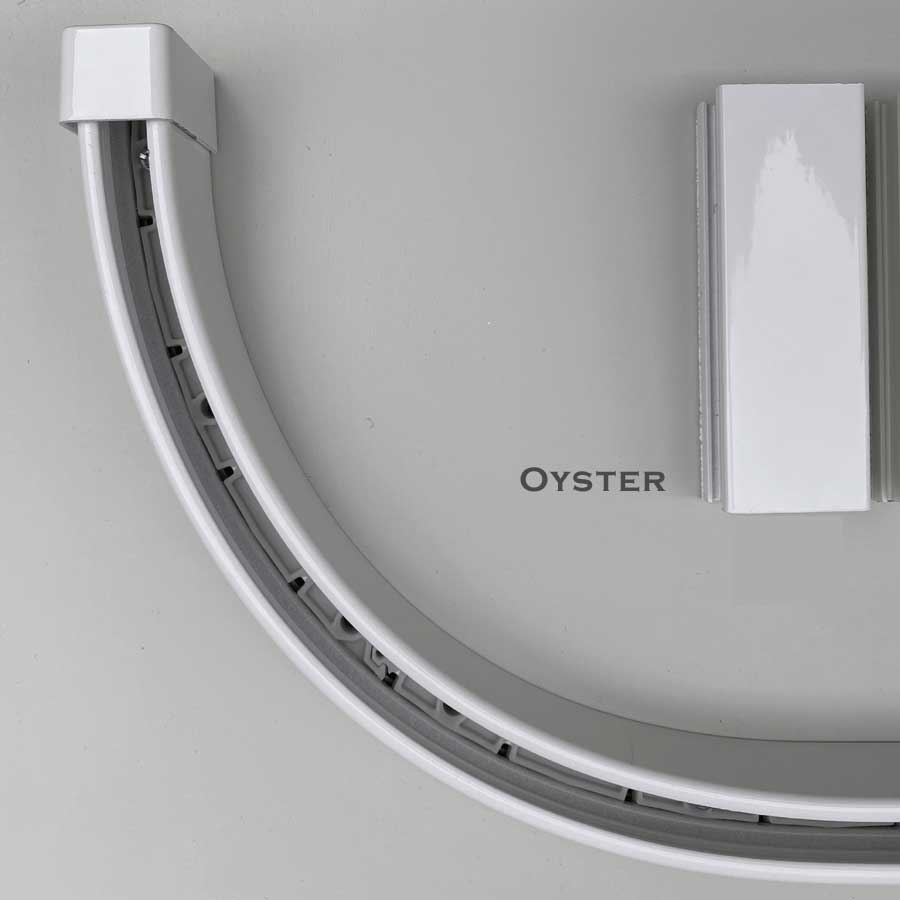 a bay window track with bends