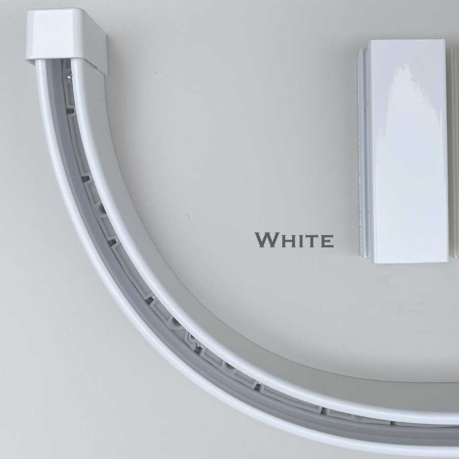 a bay window track with bends