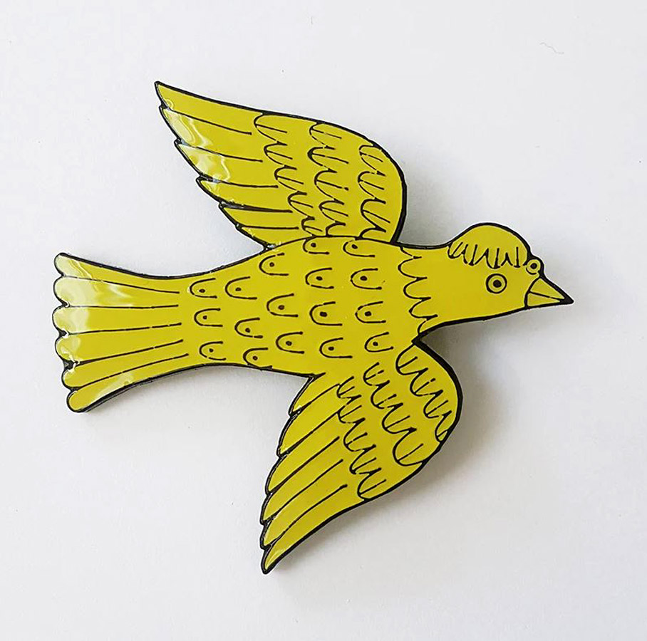 Enamel Badge - Bird - Image 1