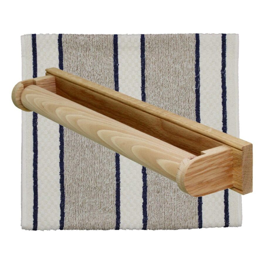 Oak Roller Towel Rail