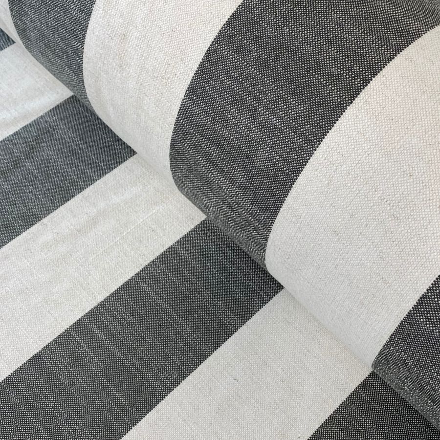 Black Broad Striped Fabric
