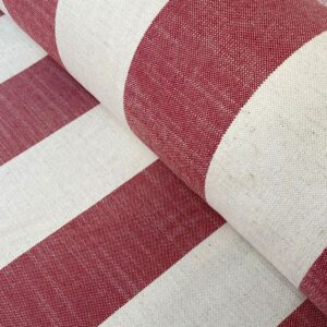 Red striped fabric