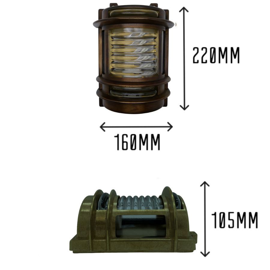 Brass Wall Light - Antique Finish