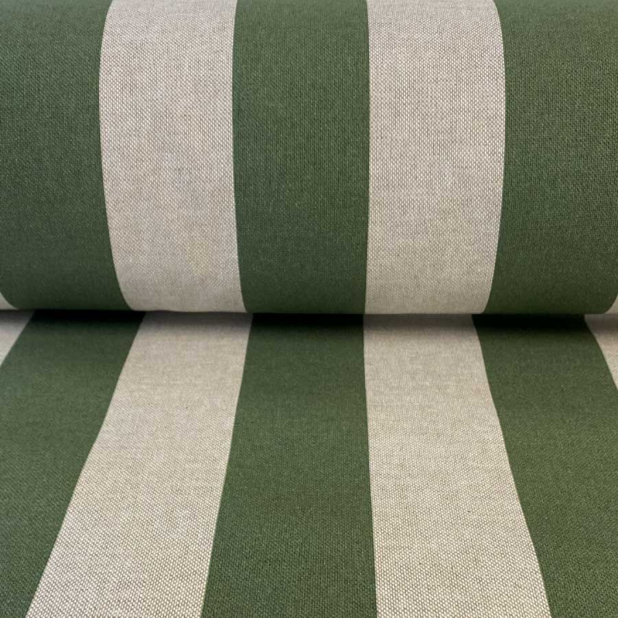 Broad Striped Fabric Green