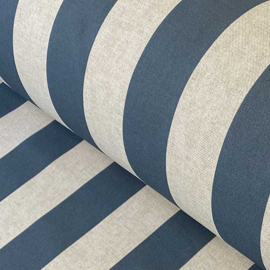 Broad Striped Fabric Navy