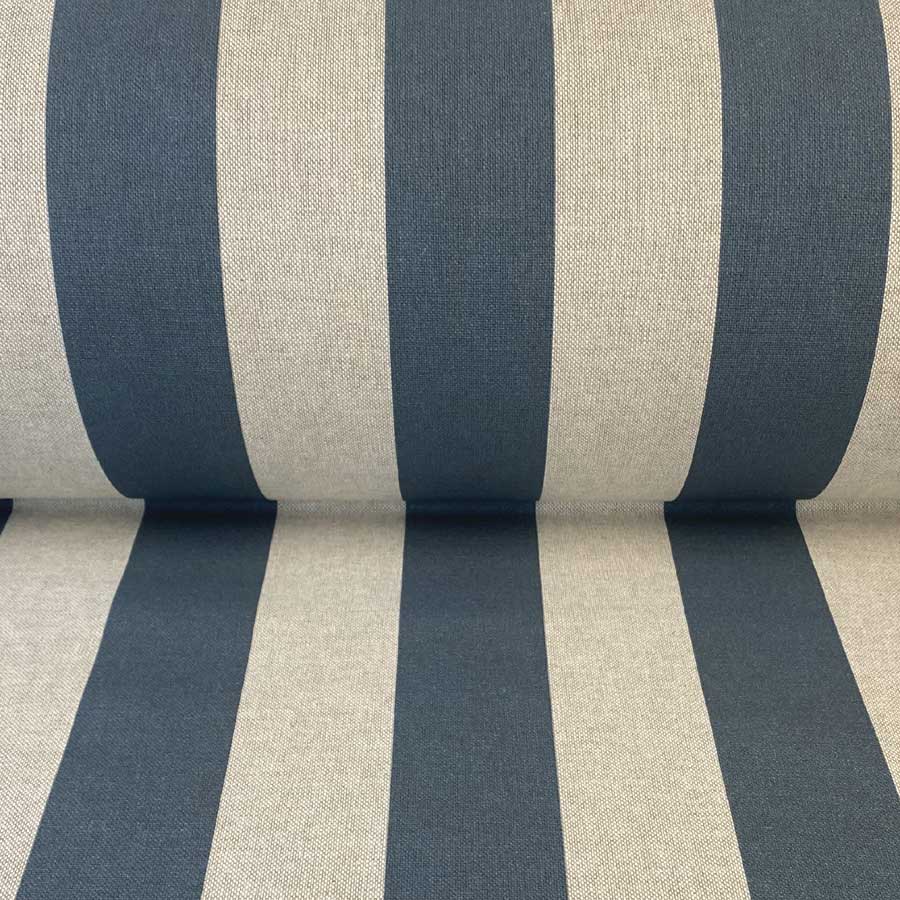 Broad Striped Fabric Navy