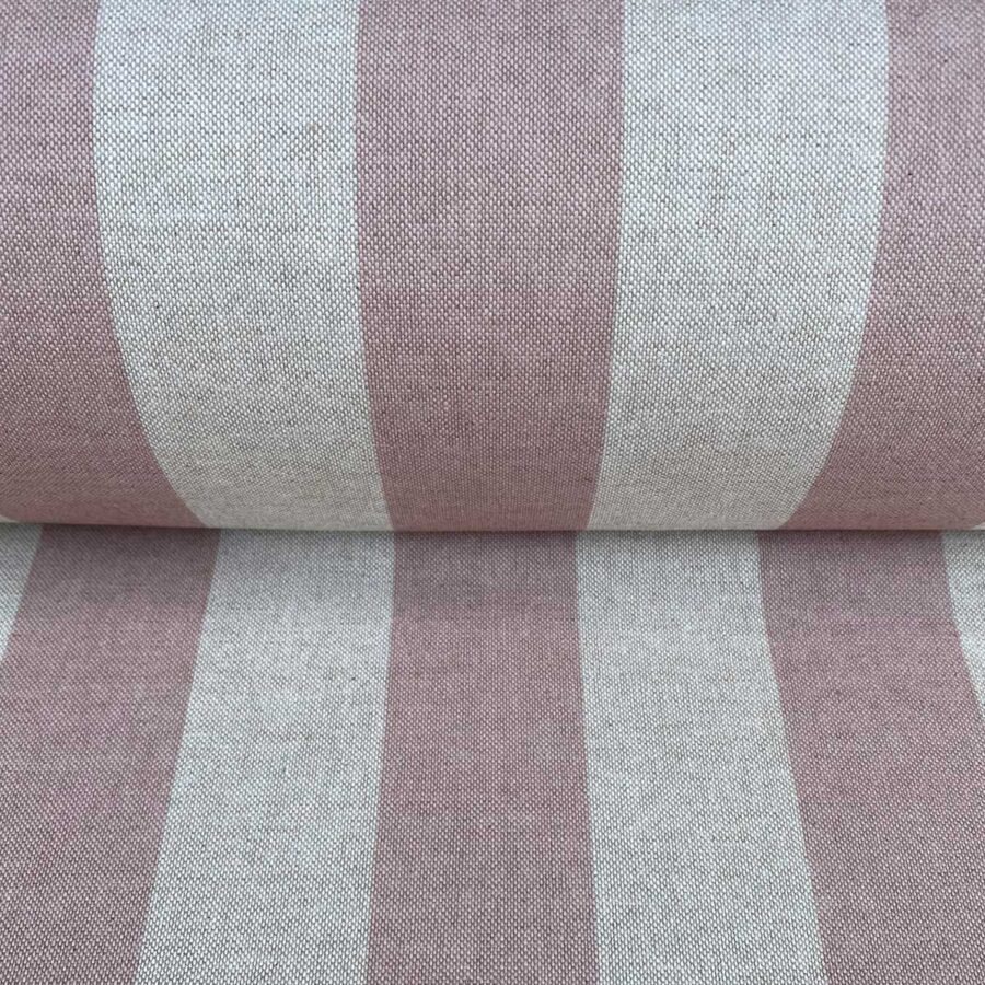 Broad Stripe - Pink on Natural