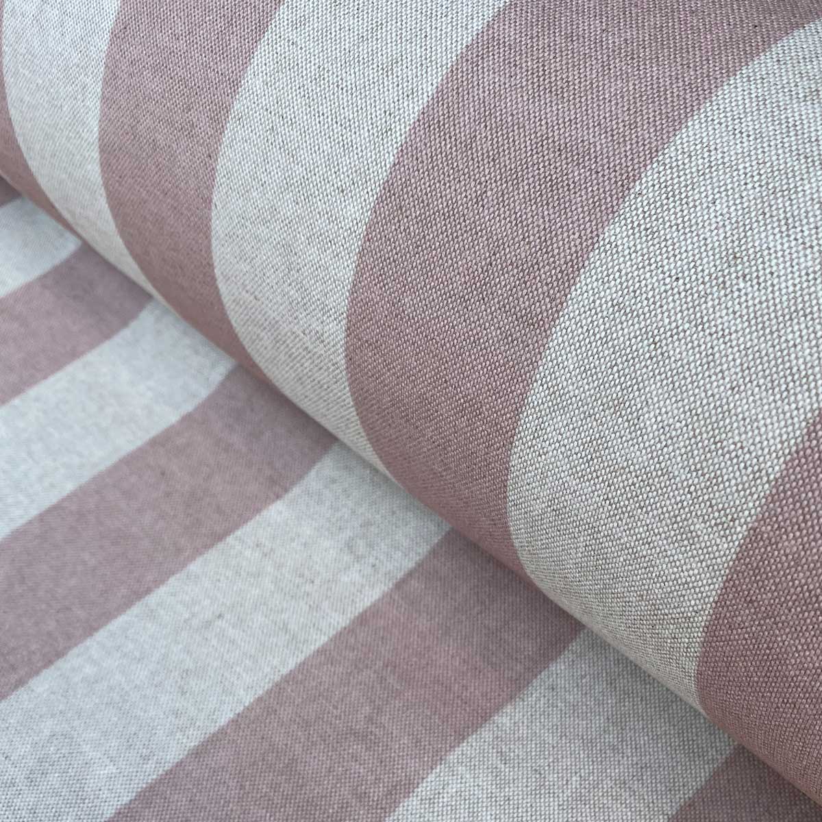 Broad Stripe - Pink on Natural - Image 1