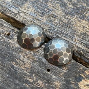 Silver Faceted Dome Earrings CDLT 9/14 - Image 3