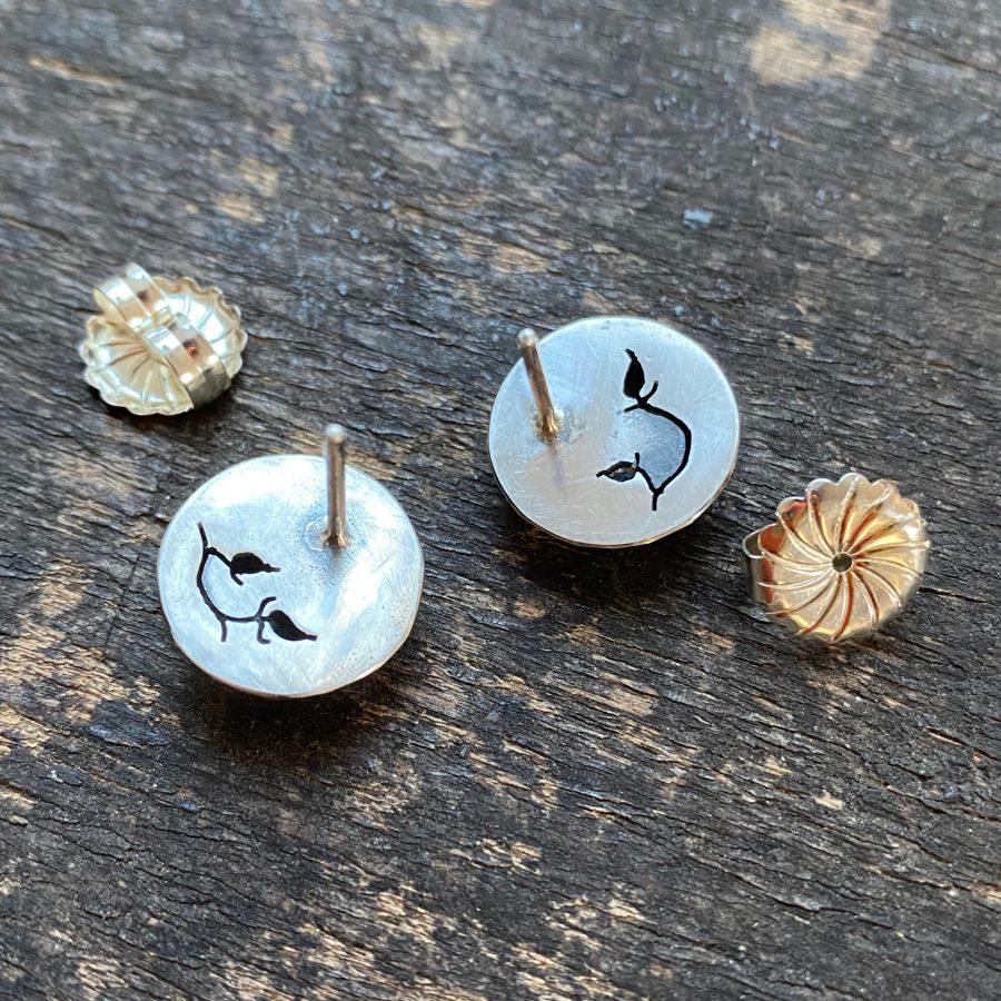 Silver Faceted Dome Earrings CDLT 9/14