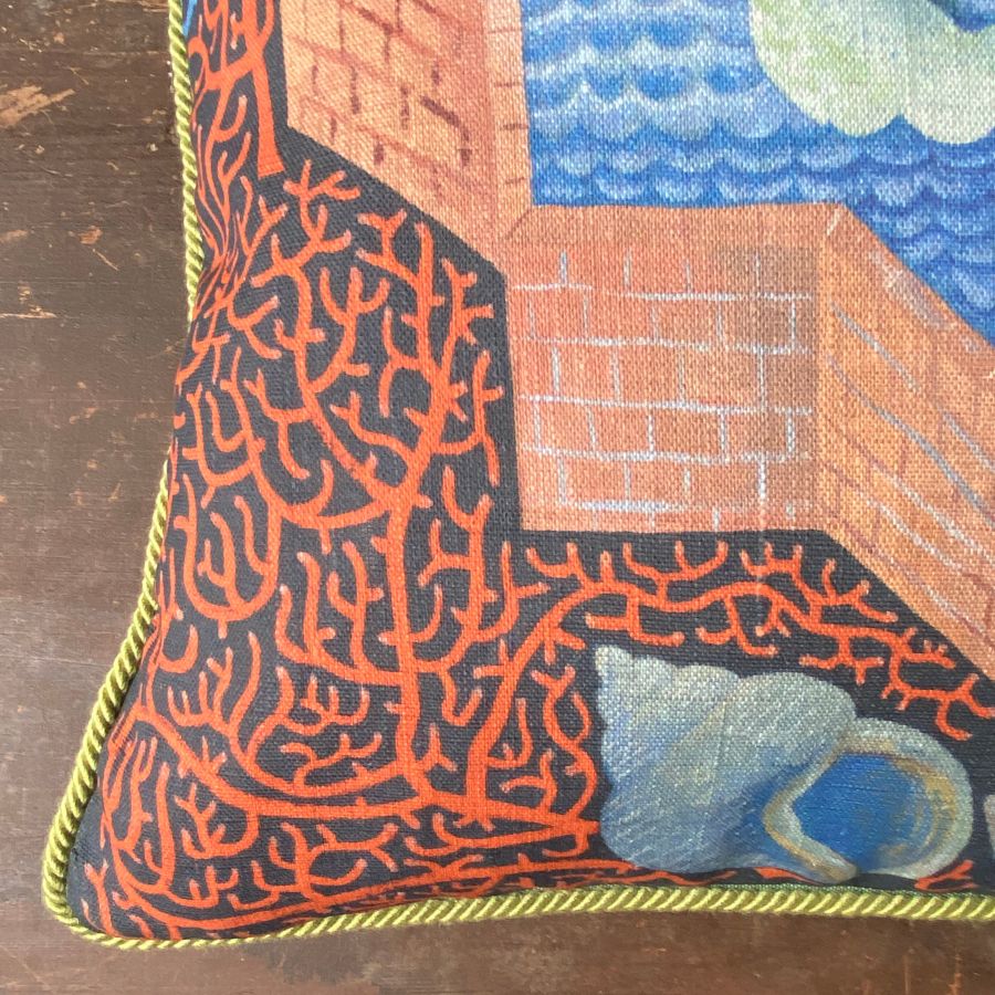 Clive Hicks Jenkins Cushion - Hortus Conclusus Hippocampus