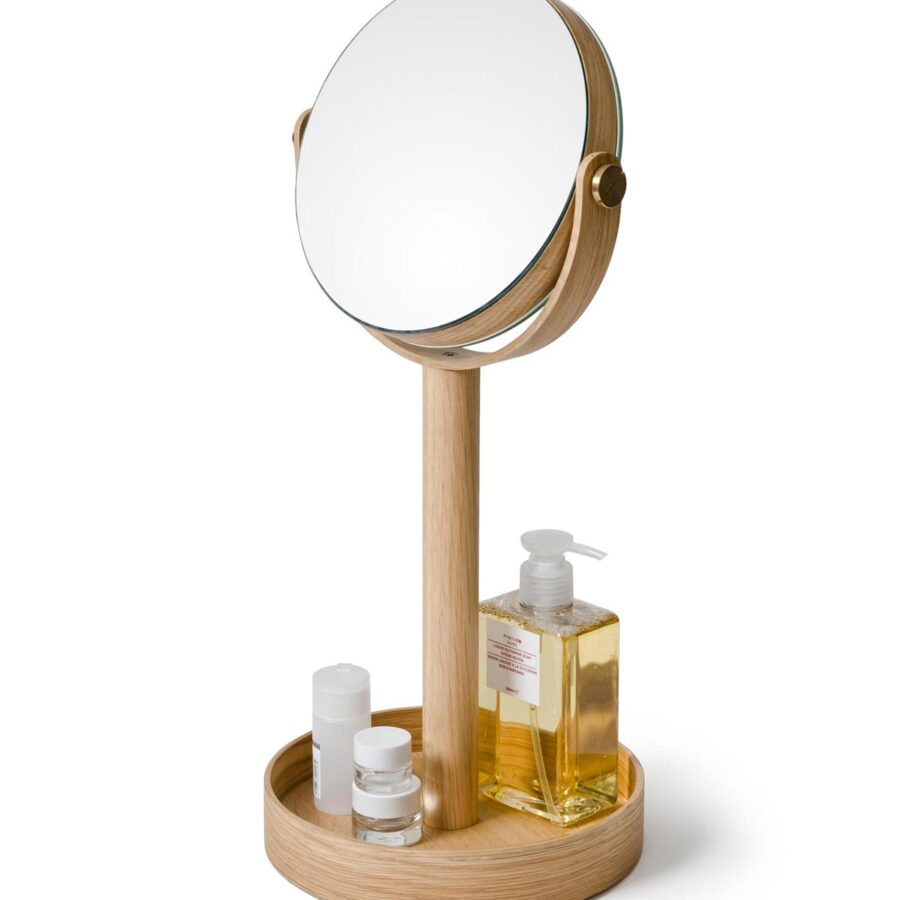 Oak Cosmetic Mirror