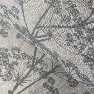 Cow Parsley fabric duck egg