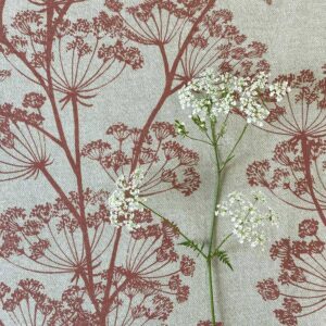 Cow Parsley Print - Strawberry Red - Image 4