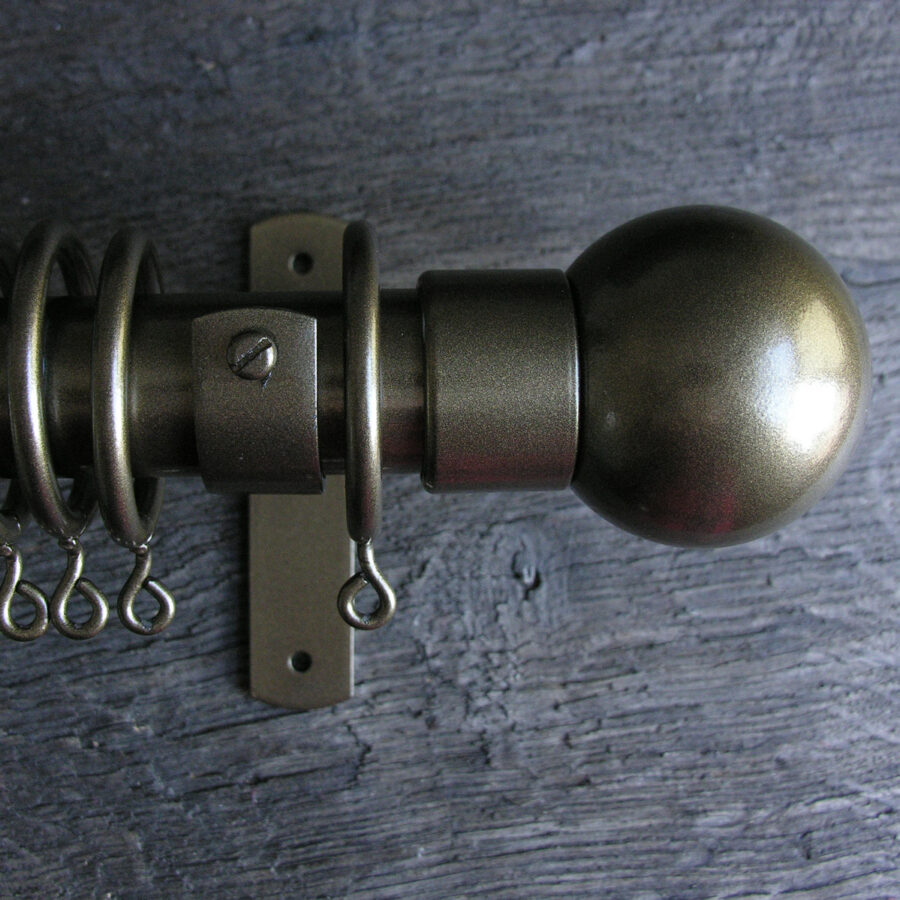 Metal Curtain Pole Set - Bronze or Graphite 32mm