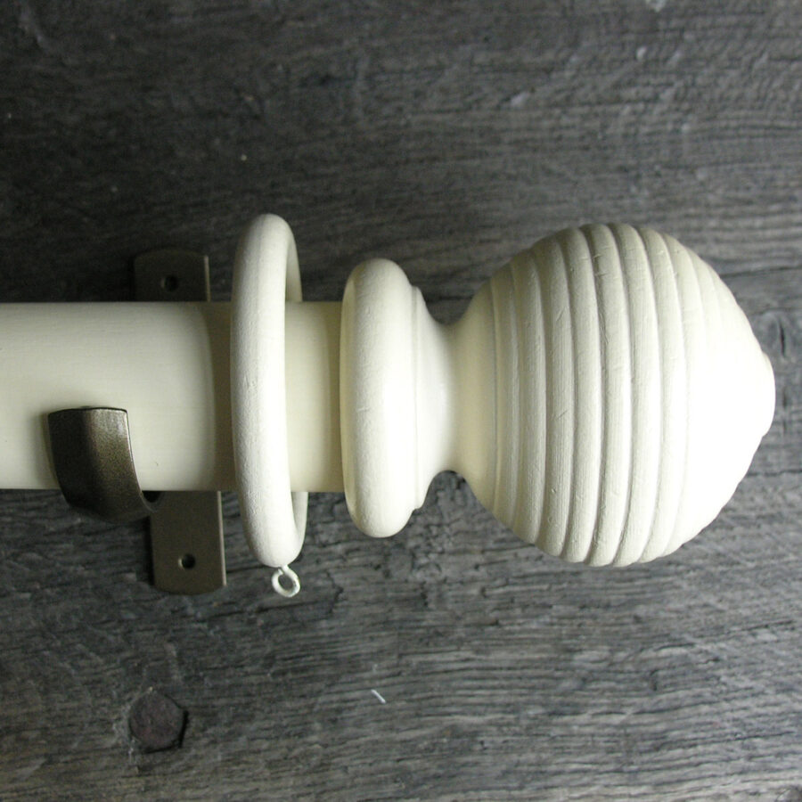 50mm Wooden Curtain Pole Set - Ivory