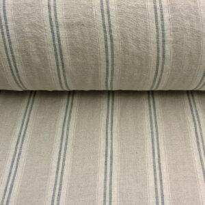 Washed Linen Oland Stripe - Grey - Image 2