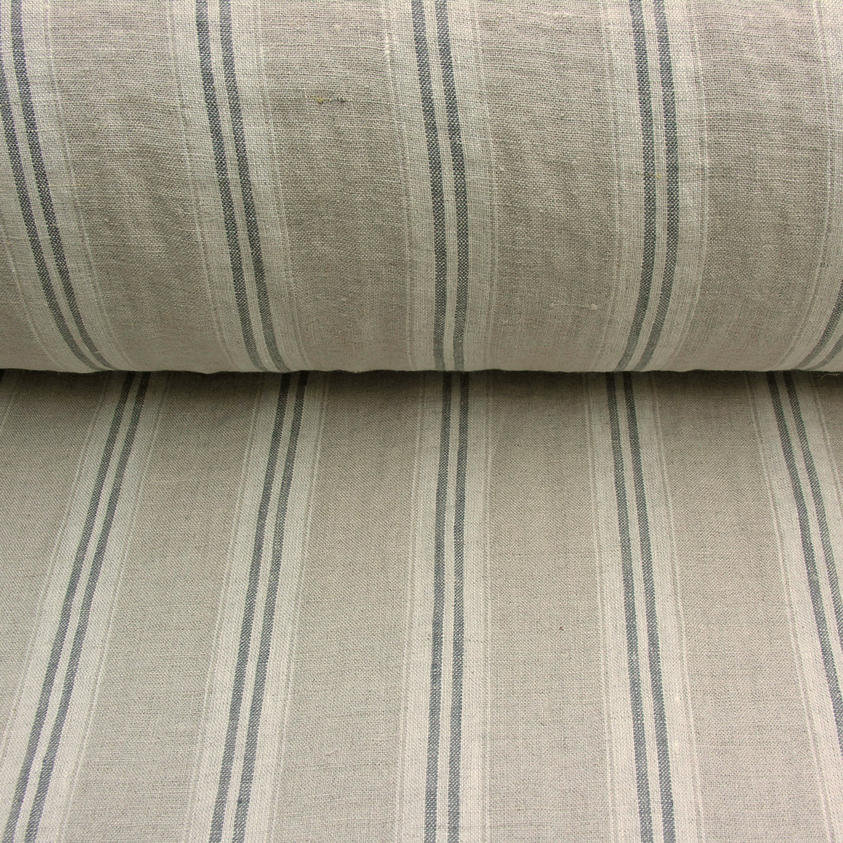 Washed Linen Oland Stripe - Grey - Image 2