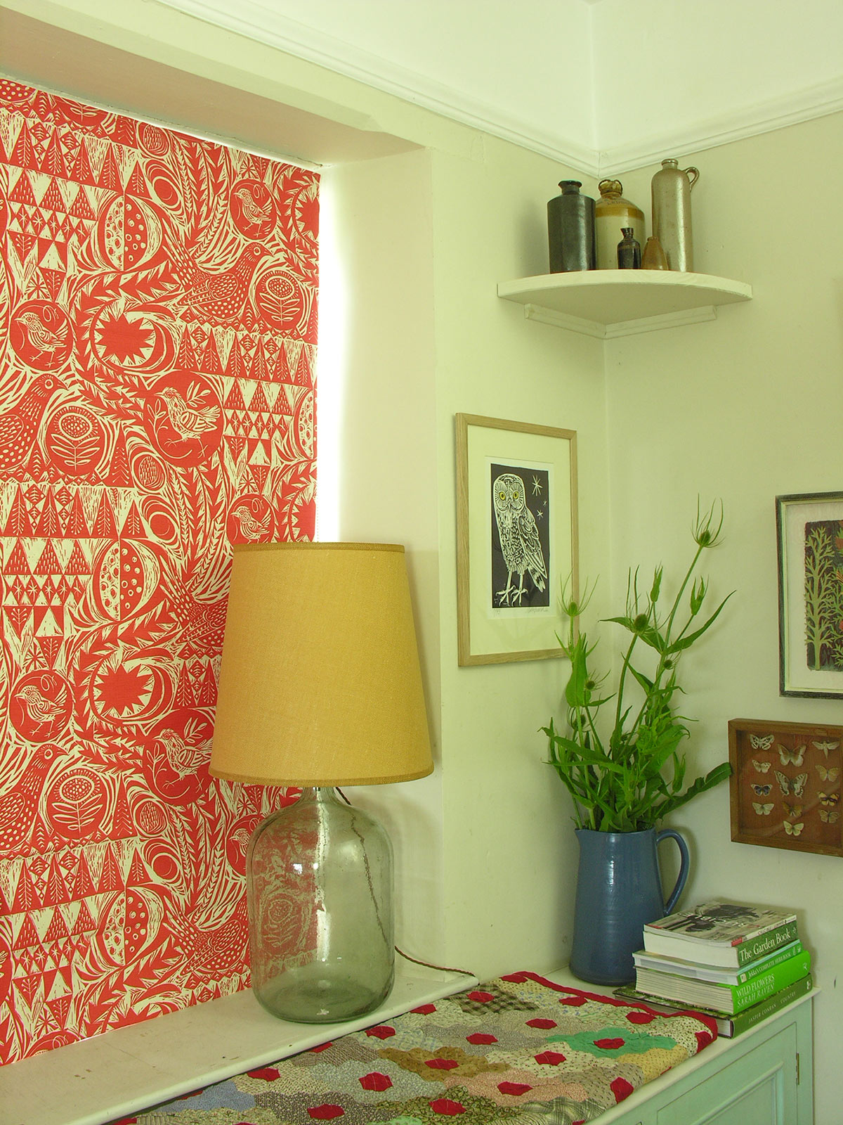 Mark Hearld Bird Garden - Cherry Red - Image 5