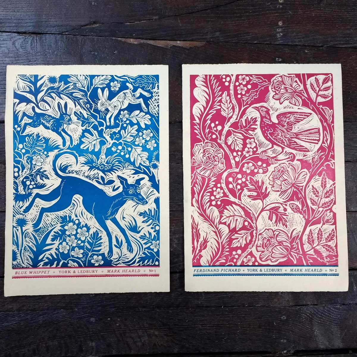 Mark Hearld Papier Dominote - Blue Whippet - Image 4