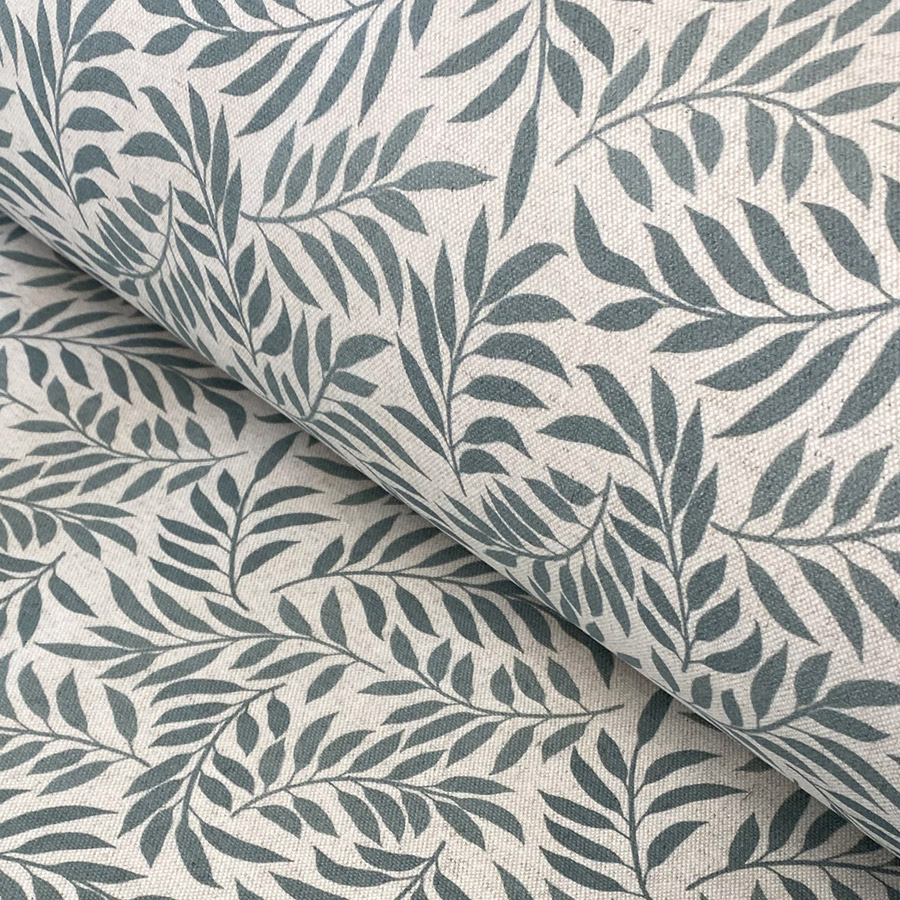 extra wide fabric blue willow leaves