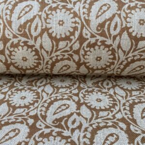 Extra Wide Fabric with bronze print