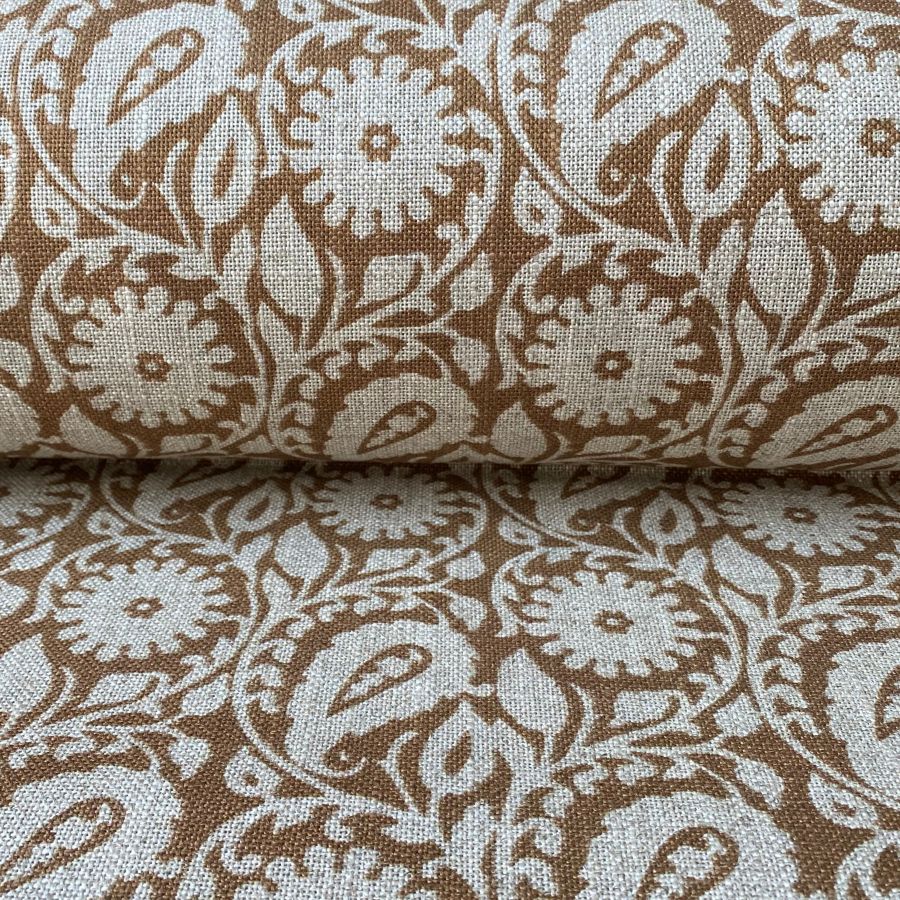 Extra Wide Fabric with bronze print