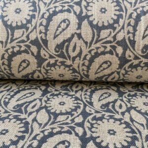 Extra Wide Fabric with blue print