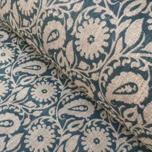 Extra Wide Fabric with blue design