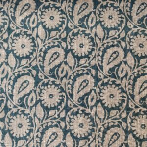 Extra Wide Fabric with blue design
