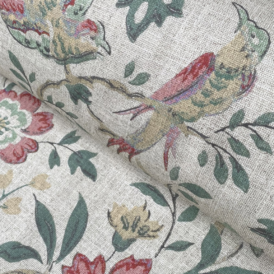 Extra Wide Ellen - Soft Green and Strawberry Red