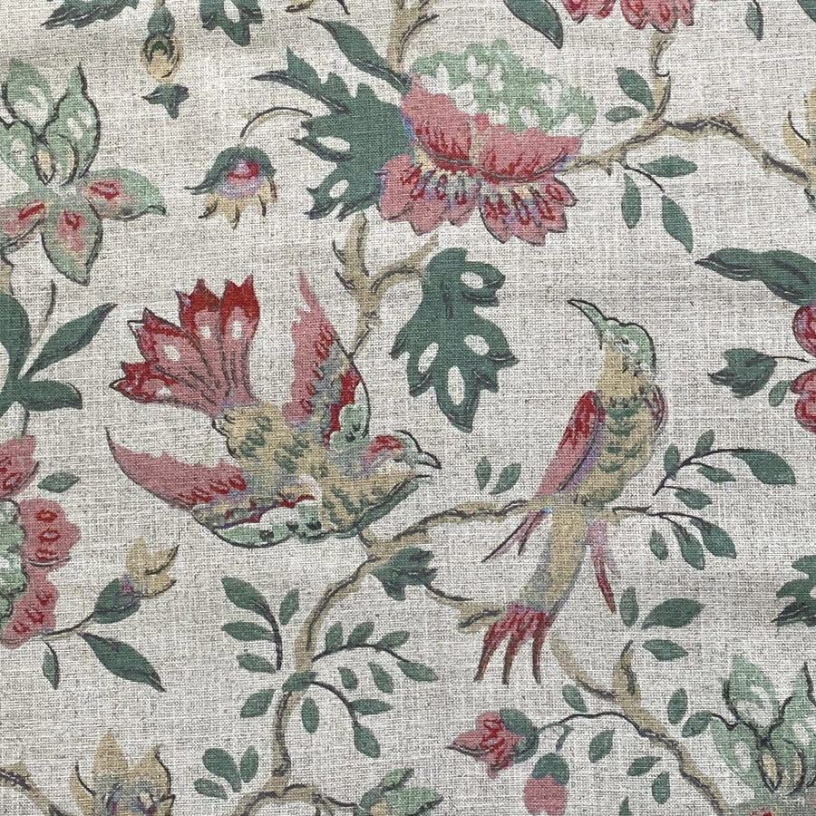 Extra Wide Ellen - Soft Green and Strawberry Red