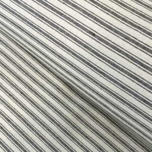 Extra Wide Black Ticking Fabric