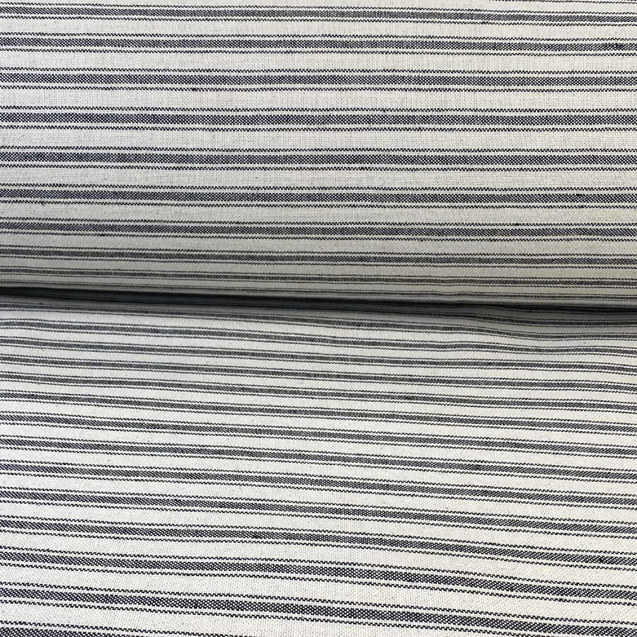 Extra Wide Hector Ticking Stripe - Black
