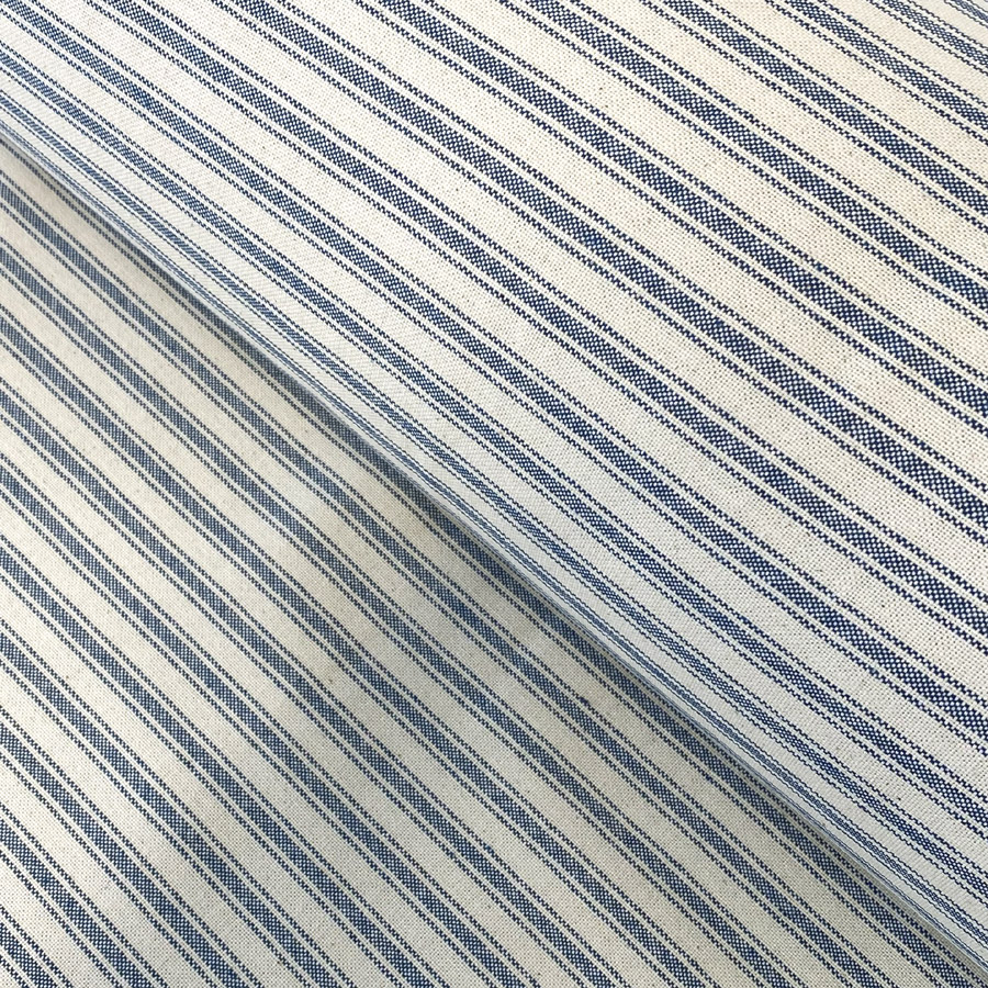Extra Wide Ticking fabric in Blue