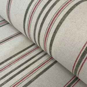 striped extra wide fabric in green and pink