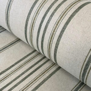extra wide striped fabric in green