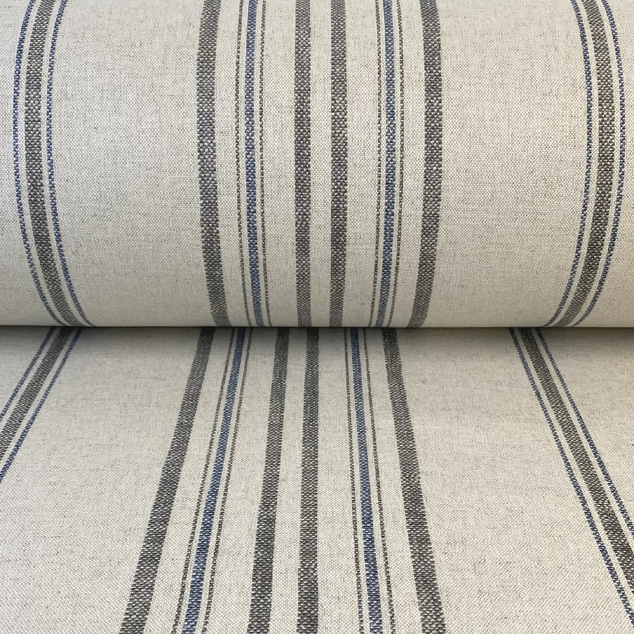 Extra Wide Maurice Stripe Grey and Indigo