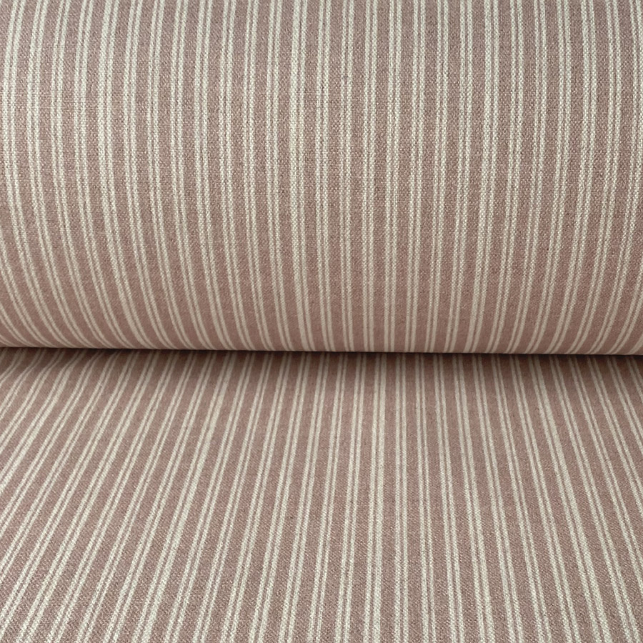 Extra Wide Pinstripe Print - Carnation