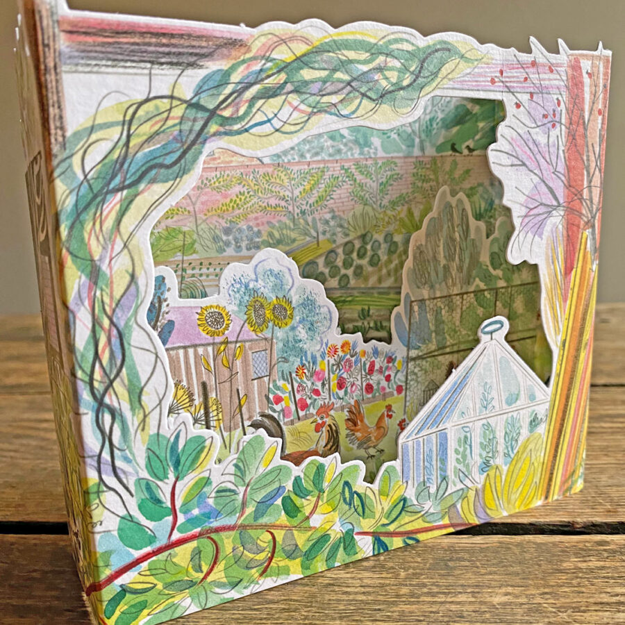 Emily Sutton 3D Allotment Card Late Summer