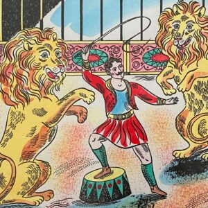 The Lion Tamer, Framed Print by Emily Sutton - Image 1