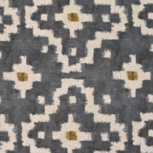EW Solitaire fabric for curtains & Blinds in slate grey and with ochre detail